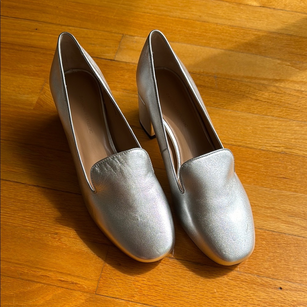 Banana Republic Silver Women's Shoes block heels
